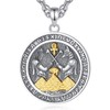 AEONSLOVE 925 Sterling Silver Anubis Necklace for Women Men, Egyptian