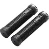 Reverse Stamp Single Lock-On Bicycle Grips Black/Black