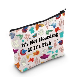 Colorful Betta Fish Gift It's Not Hoarding If It's Fish Cosmetic Bag Aquarium Lovers Gift (If It's Fish CA Bag)