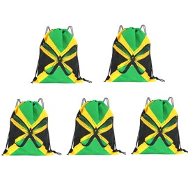 VOARYISA Man and Women Drawstring Backpack Waterproof Gym Sports Trave String Bag Cheer Bag Jamaican Afro Rasta Lion, 5pcs-butterfly, 16"x13", Travel Backpacks