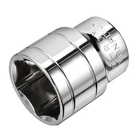 TOP-VIGOR 1/2-Inch Drive 24mm 6-Point Shallow Socket, Metric, Cr-V Drive Socket for Auto Repairing and Household