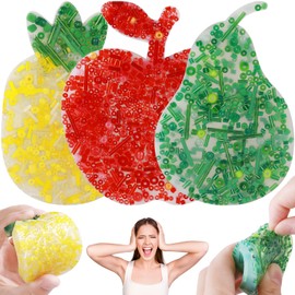 hopihy Picky Pad - 3pcs Skin Picking Fidget Toy, Fruits Picky Pad, Silicone Picking Fidget Pad, Sensory Pick Pad, Trichotillomania Toys for Skin Pickers, Dermatillomania, ADHD, OCD, Sensory Toys for Skin