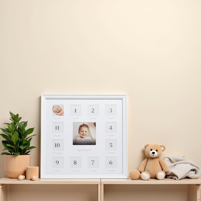 Little Blossoms Little Love First Year Frame, Baby's Twelve Months
