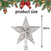 BOOSHMall Christmas Tree Topper Star, Christmas Tree Topper Glitter, Christmas