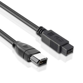 LBSC 9 pin to 6 pin High Speed Firewire Cable iLink DV Cable Firewire 800 to 400 IEEE 1394 Cord for Mac Pro, MacBook(6ft, 9Pin 800 to 6Pin 400)