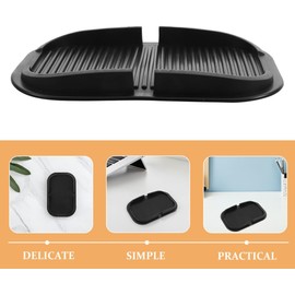 NOLITOY Alfombrilla para Tablero de Auto, Almohadillas Antideslizantes de Silicona para Teléfono y Dispositivos Electrónicos, 2 Unidades con Ranura para Tarjeta