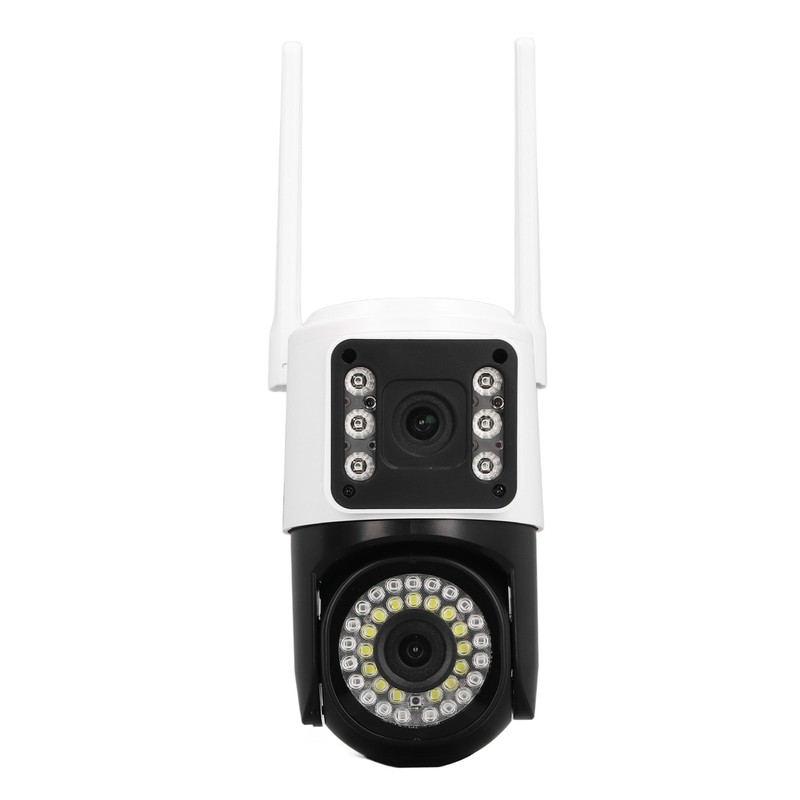 Dual Lens Security Camera HD 2MP Night Vision Motion Detection