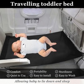 Toddler Airplane Bed Airplane Bed for Toddlers Plane Seat Extender Kids Toddler Travel Bed Travel Essentials for Kids Toddler to Lie Down Rest on Plane(Black)