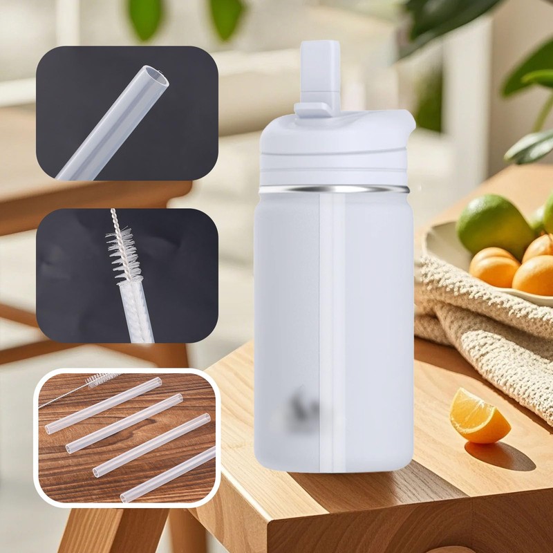 6pcs Replacement Straws for Hydrapeak Mini 14OZ Kids Water Bottles,