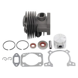 Piston Cylinder Gasket Set 38 mm Cylinder Piston Gasket Set with Piston Ring Piston Pin Safety Clips Seal Gasket Exhaust Seal Cylinder Foot Seal for Stihl FS 220 FS 180 FS 160 Brush Cutter