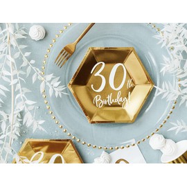 Paper Plates 30th Birthday! 20 cm Set of 6 Party Plates Disposable Plates Party Tableware Birthday Decoration