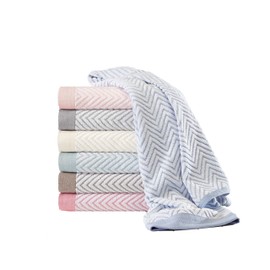 Luxuriously Oversized Bleach Safe Beach Towel Chevron Design- Fibertone by 1888 Mills