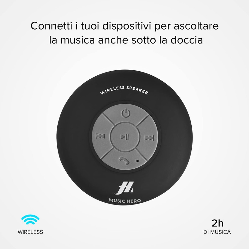 MUSIC HERO Haut-parleur 3W Avec Ventouse, Touches Pour la Musique