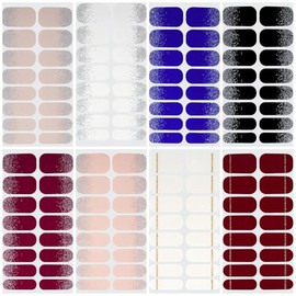 SIUDXA Elegant Solid Color Nail Stickers | Matte & Glossy Gel Nail Wraps | Easy Application & Long-Lasting | 8 - Color Sticker Set