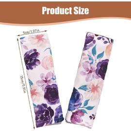 Fundas protectoras para cinturones de seguridad de coche con estampado floral Fundas acolchadas gruesas y reversibles para cinturones seguridad coche bebé aptas para todo tipo sillas