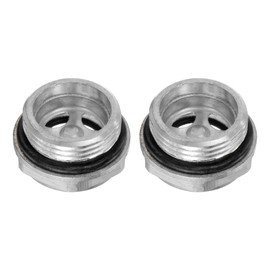 HARFINGTON 2pcs Air Compressor Oil Sight Glass 22 x 1.5mm Male Thread Liquid Level Gauge Aluminum Alloy Hex Head Oil Indicator Window with O-Ring for Air Compressor Gearbox Tanks, Silver