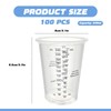 100 Pack Plastic Measuring Cups - 8 oz Mixing Cups