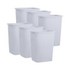 Superio Large Kitchen Trash Can 13 Gallon, 52 Qt Waste Bin (6, White Smoke)