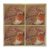 Set of 8 Wooden Christmas Robin Tree Decorations 2694