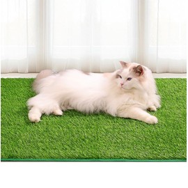 Artificial Grass Washable Training Pad for Puppy, Cat, Dog with Bells, Reusable Fake Grass Dog Pee Pad 46X70CM