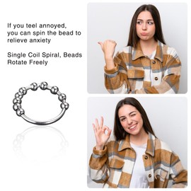 DOOCECIY 2 Pcs Breathing Necklace, Portable Anxiety Necklace for Breathing Exercises Meditation