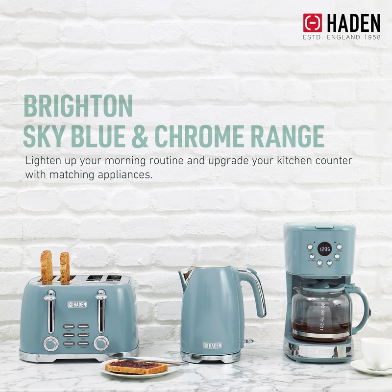 Haden Brighton Coffee Machine, 12 Cup Programmable Drip Coffee Maker