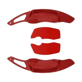MACHSWON Car Pair Steering Wheel Shift Paddle Aluminum Alloy Shifter Extension Cover Red for Subaru BRZ Forester Impreza WRX Legacy Outback XV Crosstrek