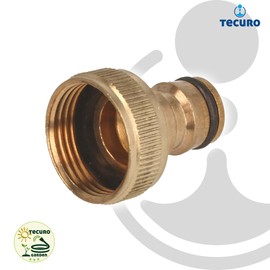 tecuro Tap Connector 3/4 Inch Female Thread Brass with Push Fit for Garden Watering