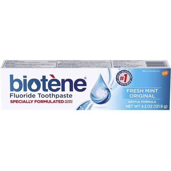 Biotene Fresh Mint Original Fluoride Toothpaste, 4.3 ounce