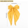 Silky Satin Oversized Long-tail Bow Clip, Large yellow Hair Bow