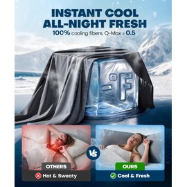 Cooling Body Pillowcase Silky Touch – Ultra-Soft & Breathable (Light Gray)