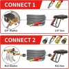 Heliwoo 25FT 4200PSI Pressure Washer Hose 1/4" Flexible Wire Power