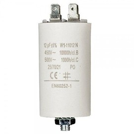 CABLEPELADO Start Capacitor for Electric Motor | Permanent Capacitor | Single Phase | 4 Ports | Suitable for Pumps, Compressors, Washing Machines, Air Machines | 450 VAC | 12.0 uF