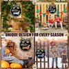 Glenmal 16 Pcs Seasonal Interchangeable Dachshund Door Welcome Sign Cute