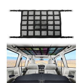 Flaconi 35x26” Car Ceiling Cargo Net,Car Storage,Cargo Net,Car Roof Storage,Car Storage Net,Cargo Netting Cargo Net for Car,Double-Layer Mesh Car Roof Storage Organizer,Ceiling Cargo Net for Car