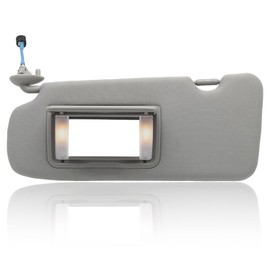 Sun Visor Left Driver Side LH with Mirror and Light, Fit for 2017 2018 2019 2020 2021 2022 Honda CR-V, Replacement OE# 83280-TLA-A12ZB, Color: Gray (Left Driver Side)