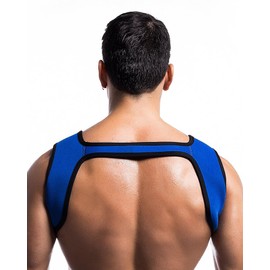 JOCKMAIL Men's Chest Harness Shoulder Men Neoprene Chest Harness Fitness Harness Shoulder Protection, blue, S - M