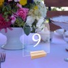 Hapihom 10 Pcs Wedding Table Numbers Acrylic Signs Holders, DIY