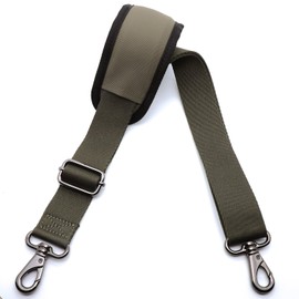 Messenger Bag Strap with Large Metal Hook & Adjustable Buckles, Soft Universal Replacement Non-Slip Luggage Strap Fits Duffle//Tool Bag/Golf Bag/Laptop