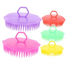 OHPHCALL 5pcs Dandruff Comb Scalp Scrubber Hairbrush for Men Portable Hair Massage Comb for Home Salon Use Random Color