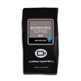Butterscotch Toffee Flavored Coffee SWP Decaf, Specialty Arabica Coffee, Medium Roast, 12 ounce, Very Fine