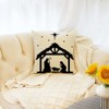 Ogiselestyle Christmas Oh Holy Night Nativity Throw Pillow Covers, 18