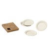 ideaco B fiber plate19 medium plate, set of 4, off-white