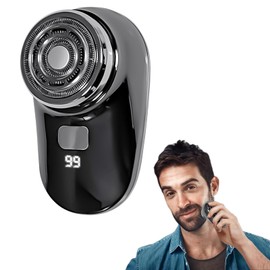 Mini Electric Shaver, Portable Razor for Men, Waterproof Travel Cordless Shaver with USB-C Fast Charging, LED Battery Display Face Shavers for Wet/Dry Shaving