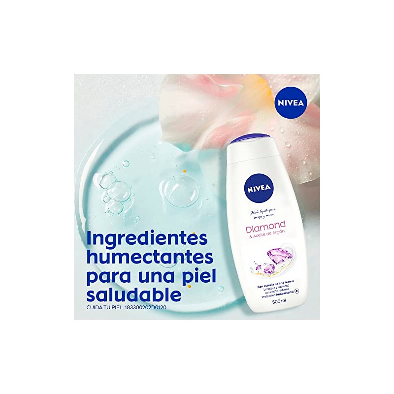 NIVEA Shower Jabn Lquido para Cuerpo Diamond Touch, 500 ml