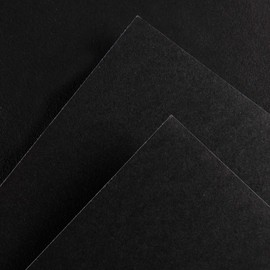 CANSON XL Double-Sided (Grained & Smooth) A5 150gsm Black Drawing Paper Spiral Pad, 20 Black Sheets, Ideal for Professional Artists & Students