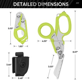 Trauma Shears Emergency Response Shears, Stainless Steel Foldable Scissors Pliers, Outdoor Camping Rescue Scissors Tools