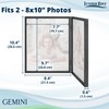 Icona Bay - 8x10 Double Picture Frame - Black -