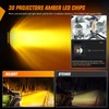Nilight LED Light Bar Amber 2Pcs 7 Inch 30W Spot