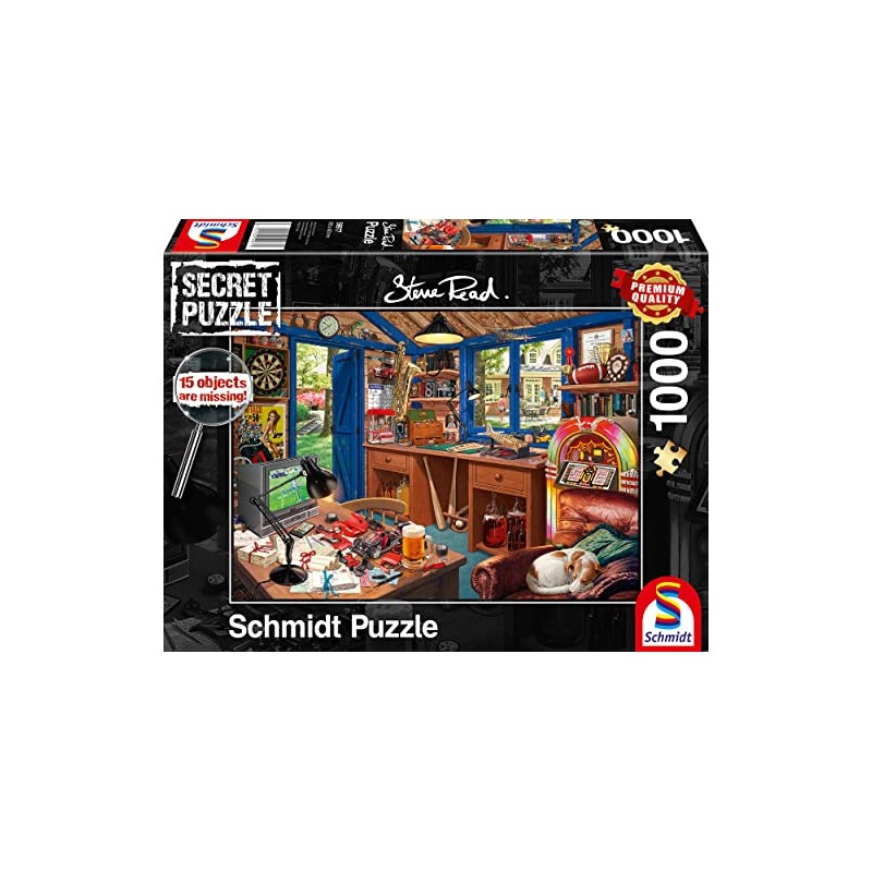 Schmidt Spiele 59977 Secret Puzzle Father's Workshop 1000 Piece Puzzle